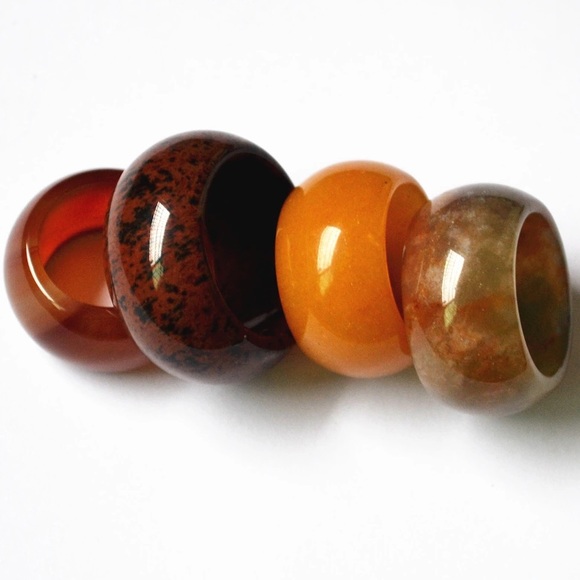 Wide natural stone ring - Picture 6 of 6